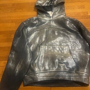 Zara metallic women’s fleece sweatshirt size small